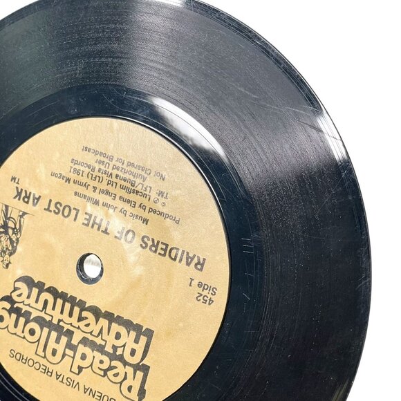 VTG Raiders Of The Lost Ark Read Along Book And Record 1981 #452 Harrison Ford - Picture 5 of 5